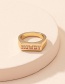 Fashion Gold Color Alloy Letter Ring