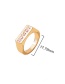 Fashion Gold Color Alloy Letter Ring