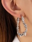Fashion Silver Color Alloy Geometric Braided Love Ear Studs