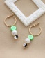 Fashion Gold Color Alloy Flower Pearl Tai Chi Tassel Earrings