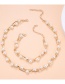 Fashion Suit Alloy Pearl Chain Splicing Necklace Bracelet Set