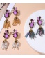Fashion Colorful Alloy Diamond Geometric Earrings