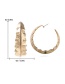 Fashion Gold Color Metal C-shaped Lace Earrings