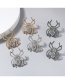 Fashion Silver Color Alloy Diamond Spider Earrings