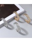 Fashion Gold Color Alloy Wheat Ear Texture C-shaped Earrings