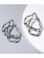 Fashion Silver Color Metal Geometric Stud Earrings