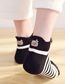 Fashion Thin Strips Cotton Geometric Print Socks