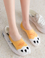 Fashion Light Yellow Cotton Geometric Print Pump Socks