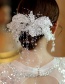 Fashion Silver Color Sequins Beaded And Embossed Hair Comb