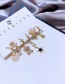 Fashion Gold Color Copper Inlaid Zirconium Bear Five-pointed Star Love Earrings Set
