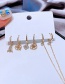 Fashion Gold Color Gold-plated Copper Inlaid Zirconium Rocket Planet Tassel Earrings Set