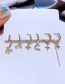 Fashion Gold Color Copper Inlaid Zirconium Star And Moon Unicorn Earrings Set