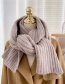 Fashion Pink Faux Wool Knitted Scarf