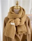 Fashion Caramel Colour Faux Wool Knitted Scarf