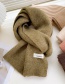 Fashion Dark Brown Acrylic Knitted Patch Scarf