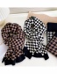 Fashion B Black Ostrich Houndstooth Houndstooth Knitted Wool Scarf