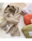 Fashion Caramel Colour Striped Knitted Patch Scarf