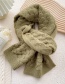 Fashion Milky White Wool Knitted Scarf