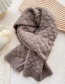 Fashion Milky White Wool Knitted Scarf