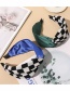 Fashion Blue Checkerboard Color Matching Headband