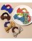 Fashion Orange Suede Color Matching Bow Hair Tie