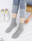 Fashion Grey Cotton Plain Short Boat Socks