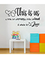 Fashion 35*60cm In Bag Packaging Letter Butterfly Printed Wall Sticker