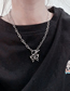 Fashion Silver Color Alloy Butterfly Ot Buckle Necklace