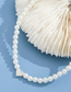 Fashion White Pearl Beaded Love Necklace