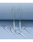 Fashion Silver Color Alloy Long Tapered Geometric Earrings Set