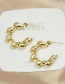 Fashion Gold Color Alloy Geometric Twisted Earrings