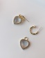 Fashion Gold Color Alloy Inlaid Zirconium Transparent Love Earrings