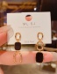 Fashion Gold Color Alloy Geometric Asymmetric Earrings