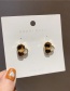 Fashion Gold Color Alloy Leopard Geometric Stud Earrings