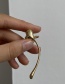 Fashion Gold Color Smooth Love Curved One-piece Ear Bone Clip