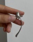 Fashion Silver Color Smooth Love Curved One-piece Ear Bone Clip