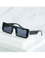 Fashion White Frame All Gray Film Square Frame Sunglasses