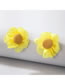 Fashion Yellow Fabric Sunflower Earrings