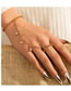 Fashion 2# Metal Small Ball Chain Bracelet Finger Set