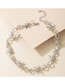 Fashion Silver Color Geometric Irregular Twist Single Layer Necklace