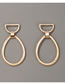 Fashion Gold Color Alloy Oval Geometric Stud Earrings