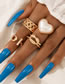 Fashion Gold Color Alloy Geometric Love Knot Chain Ring Set