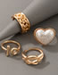 Fashion Gold Color Alloy Geometric Love Knot Chain Ring Set