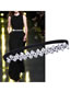 Fashion Black Crystal And Diamond Thin-edged Belt