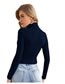 Fashion Sapphire Solid Color Knitted Turtleneck Sweater