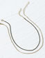 Fashion Gold Color Double Rhinestone Chain Necklace Set