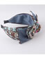 Fashion Blue Fabric Diamond-studded Love Bow Headband