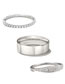 Fashion Silver Color Alloy Diamond Glossy Ring Set