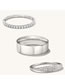 Fashion Silver Color Alloy Diamond Glossy Ring Set