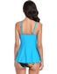 Fashion Blue Frilled Sling Skirt Printed Swim Shorts Split Swimsuit